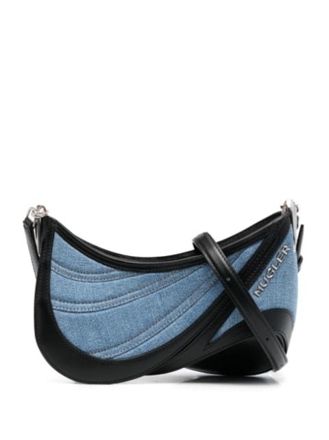 small Spiral Curve 01 denim bag by MUGLER