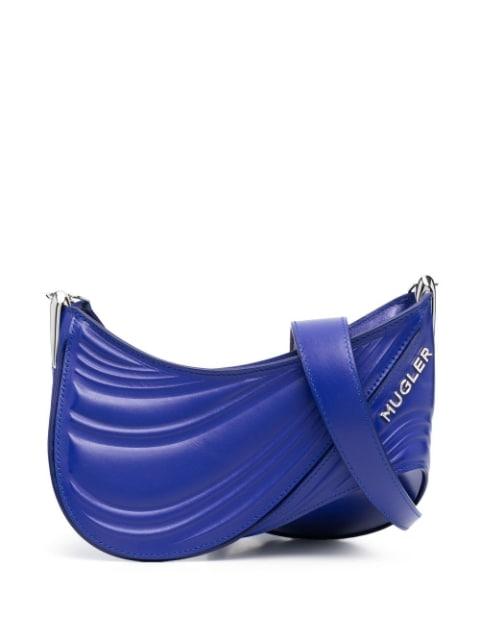 small Spiral Curve 01 embossed crossbody bag by MUGLER