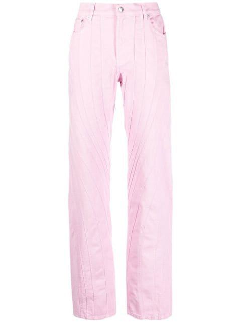 spiral-seam trousers by MUGLER