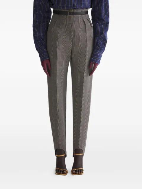 stirrup check trousers by MUGLER
