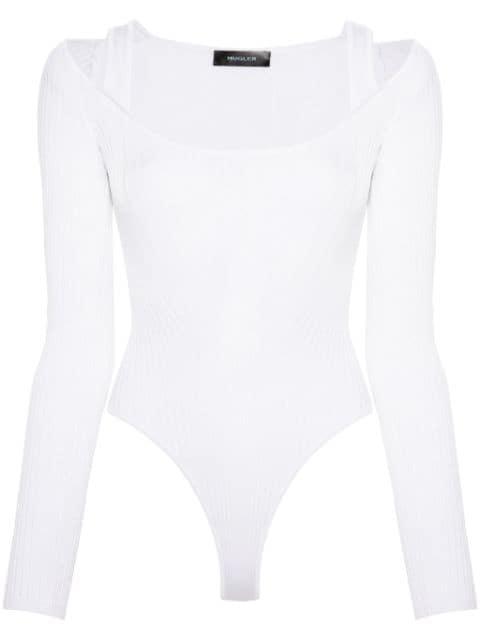 strapped long-sleeved bodysuit by MUGLER