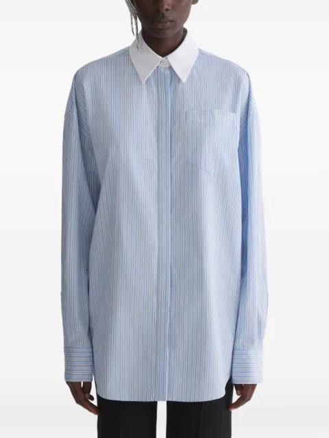striped collared shirt by MUGLER