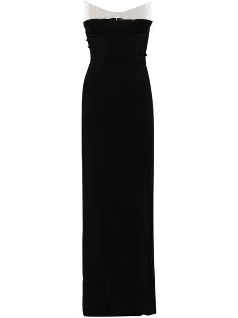 structured strapless maxi dress by MUGLER