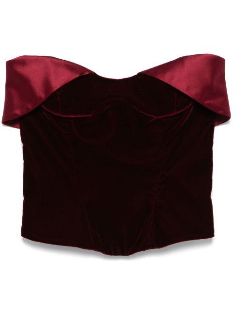 velvet corset top by MUGLER