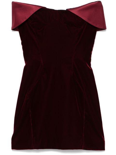 velvet mini dress by MUGLER
