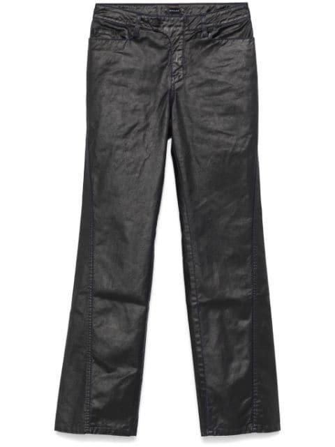 wax-effect straight-leg trousers by MUGLER
