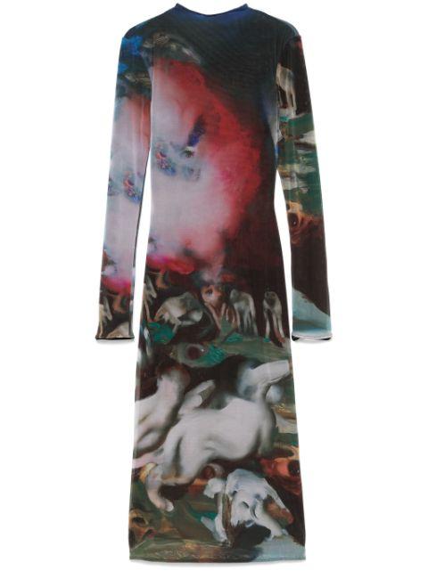 x Ambera Wellmann Impossession midi dress by MUGLER x Ambera Wellmann Impossession midi dress by MUGLER