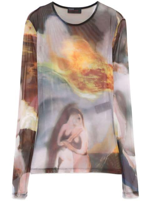 x Ambera Wellmann mesh top by MUGLER