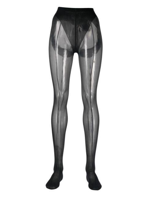 x Wolford mesh-panelled tights by MUGLER