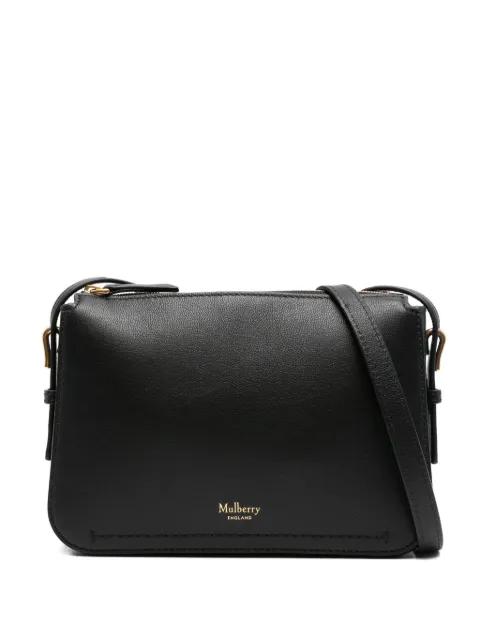 Clovelly leather zip-top cross body bag by MULBERRY