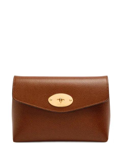 Darley textured turn-lock pouch by MULBERRY