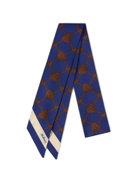 Heart Pockets printed scarf by MULBERRY