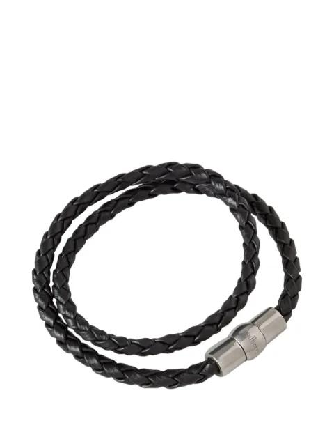 Iris double woven leather bracelet by MULBERRY