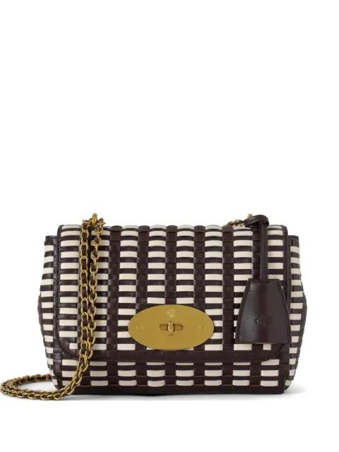 Lily woven leather shoulder bag by MULBERRY