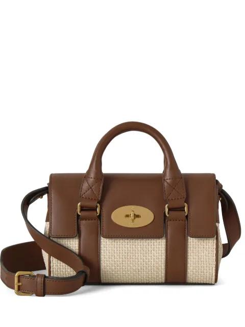 Mini Bayswater raffia crossbody bag by MULBERRY