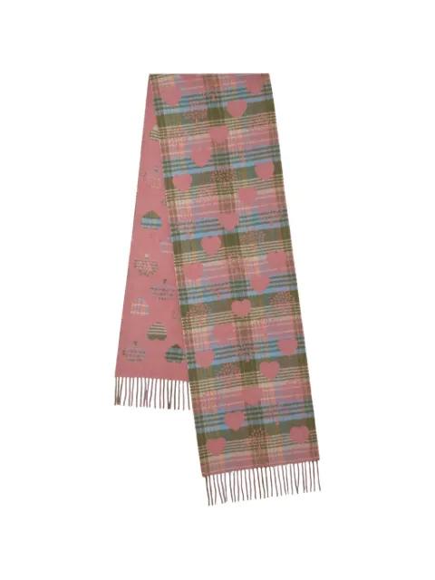 check heart scarf by MULBERRY