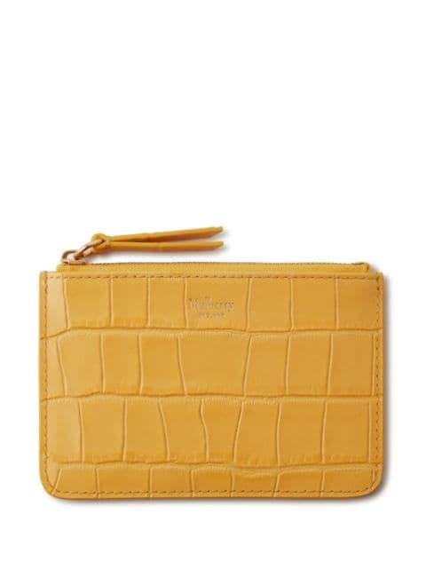 crocodile-effect leather coin pouch by MULBERRY