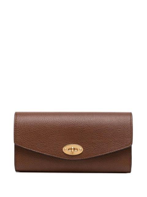 grained-leather twist-lock purse by MULBERRY