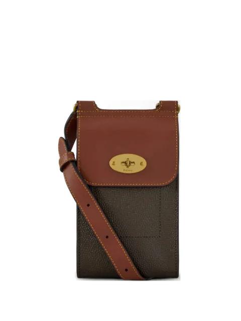 mini Antony lock-detail topstitched messenger bag by MULBERRY