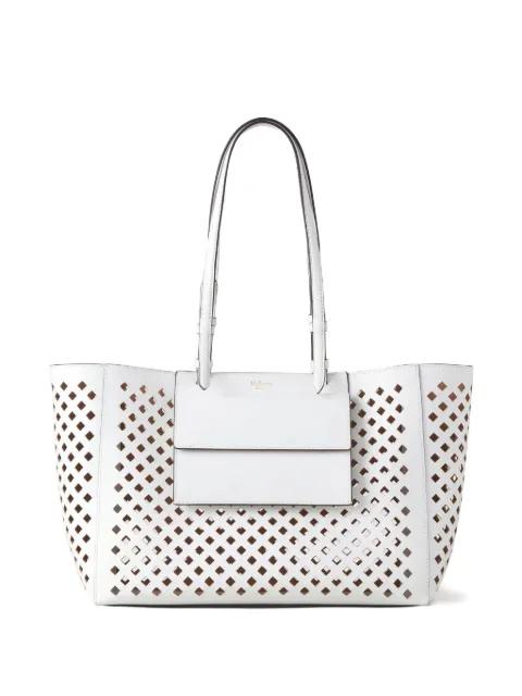 perforated leather tote bag by MULBERRY