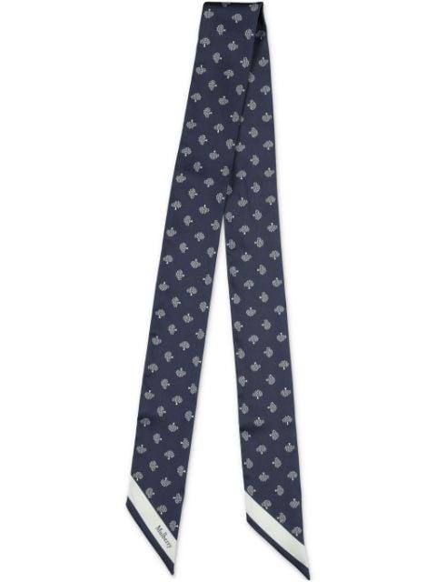 tree-jacquard scarf by MULBERRY