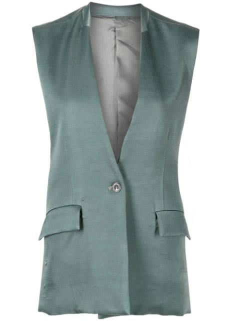 V-neck sleeveless gilet by MULLER OF YOSHIOKUBO