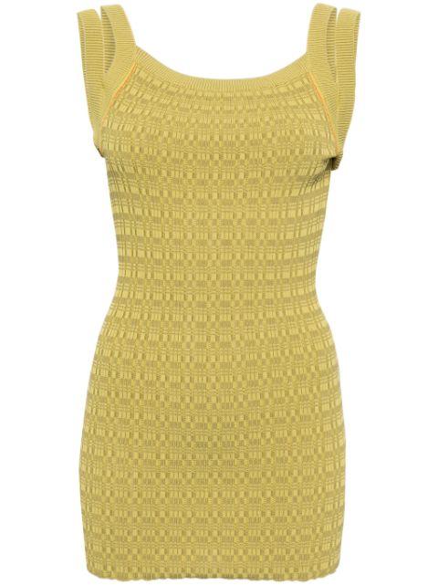 intarsia-knit tank top by MULLER OF YOSHIOKUBO