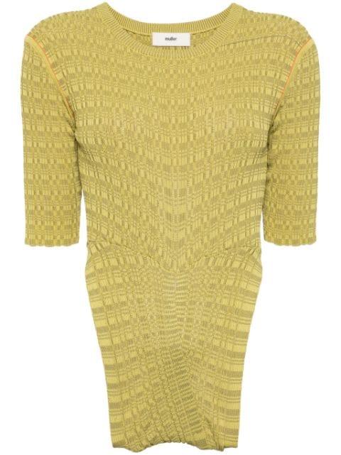 patterned-intarsia knitted top by MULLER OF YOSHIOKUBO