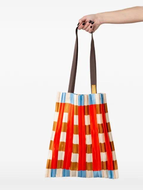Marsala pleated tote bag by MULTITUDES BAGS