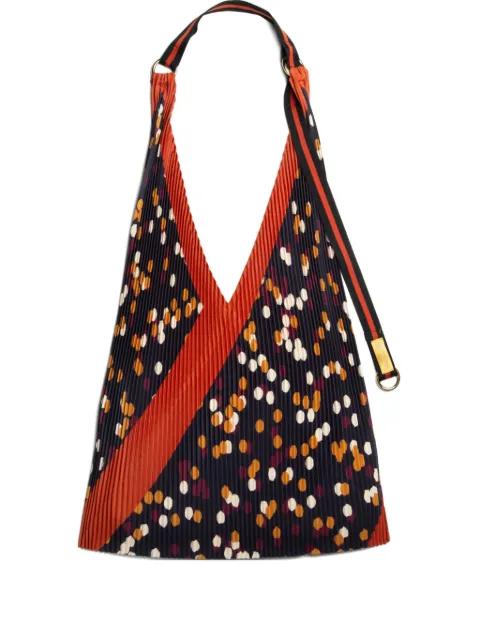 Valeria pleated polka-dot shoulder bag by MULTITUDES BAGS