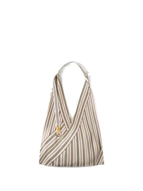 Zoe pleated striped tote bag by MULTITUDES BAGS