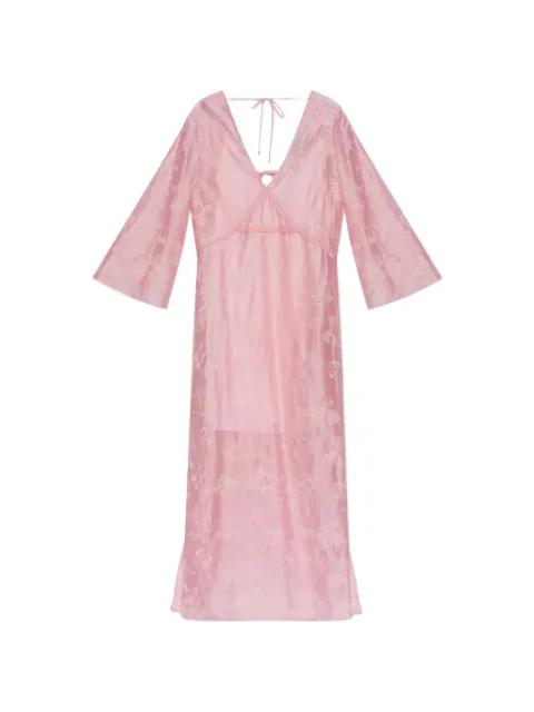 Boris embroidered sheer maxi dress by MUNTHE