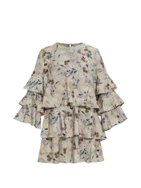 Brazos ruffled floral-print mini dress by MUNTHE