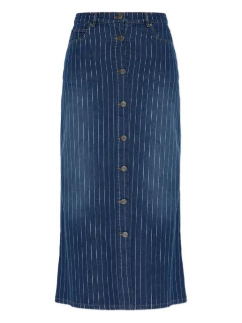 Livono pinstripe button-up skirt by MUNTHE