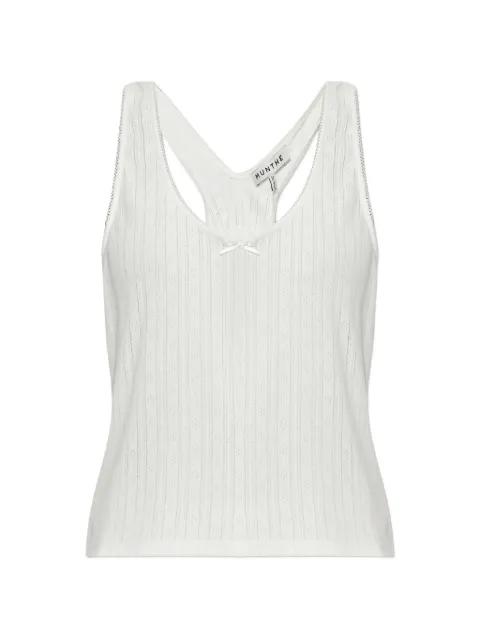 Nanetta pointelle-knit top by MUNTHE