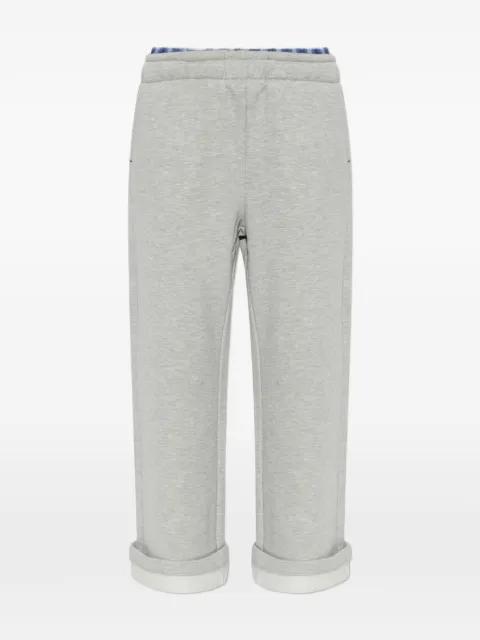 Nohlan check-waistband turn-up track pants by MUNTHE