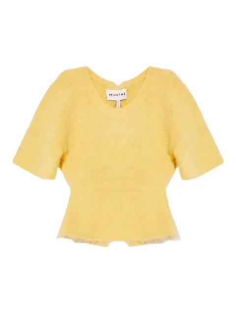 Rylaine bow-back knit T-shirt by MUNTHE