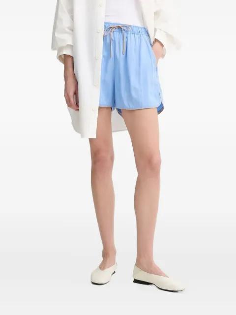 Uppi pinstripe drawstring shorts by MUNTHE