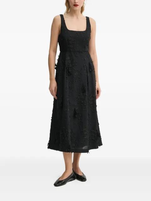 floral-embroidered A-line maxi dress by MUNTHE
