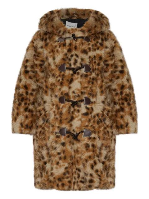 leopard-print toggle coat by MUNTHE