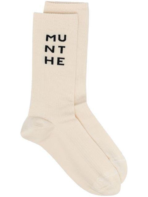 logo-print socks by MUNTHE