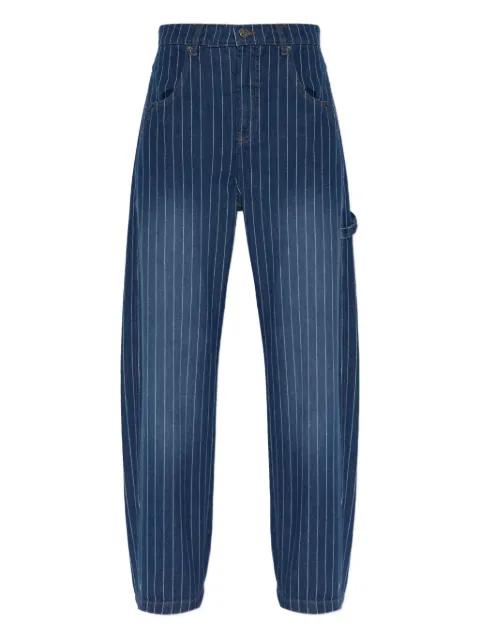 pinstripe utility trousers by MUNTHE
