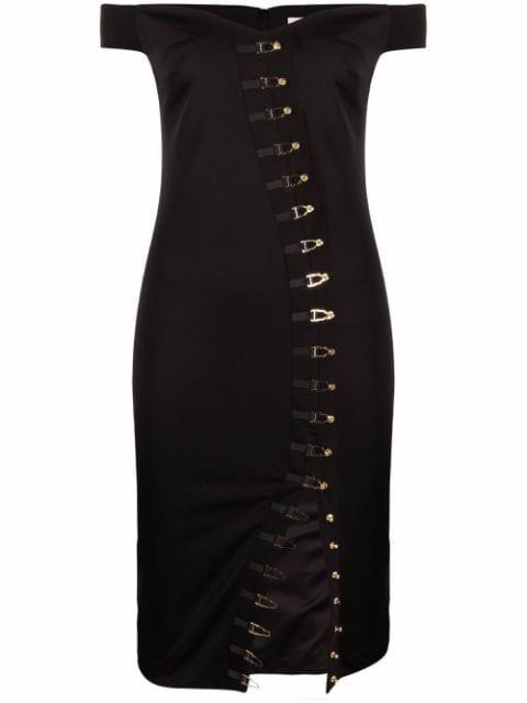 Ivy off-shoulder hook-fastening midi dress by MURMUR