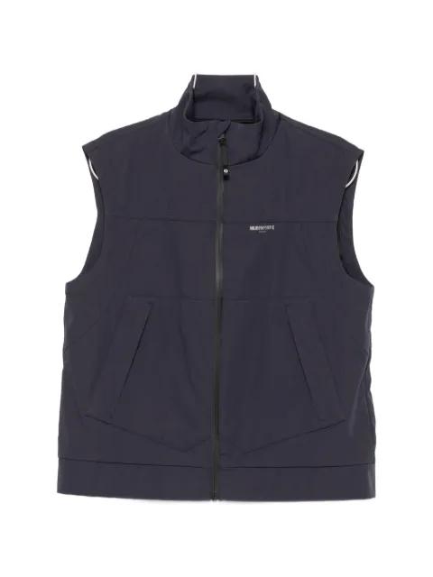 logo-print high-neck gilet by MURPHY&NYE