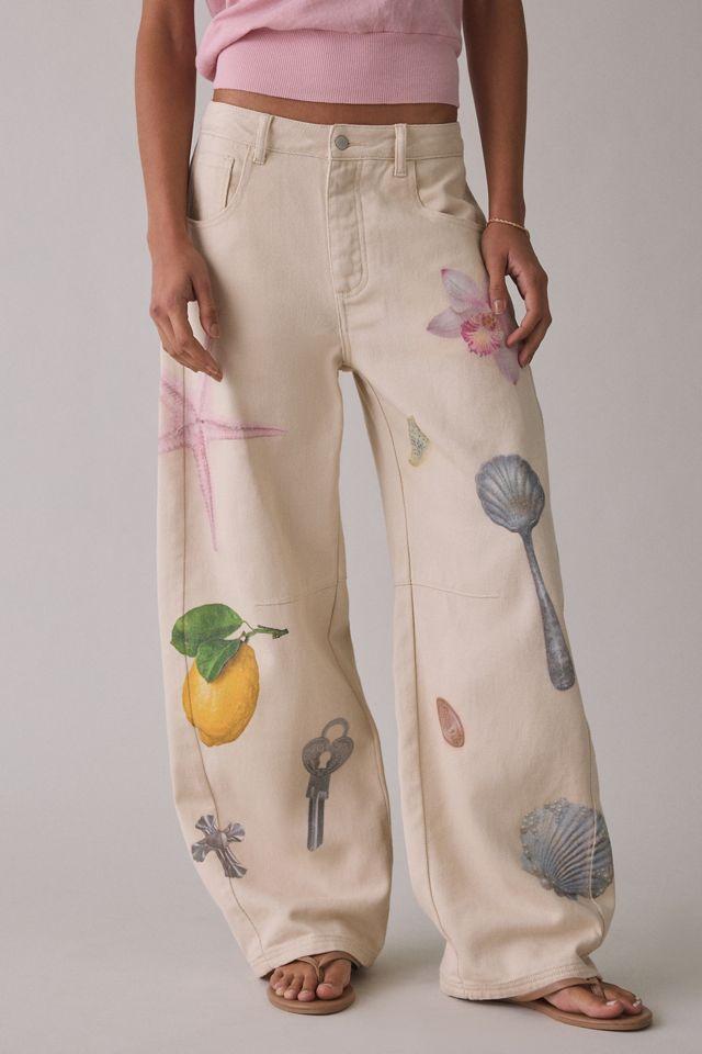 Muse Assembly Bay Icon Graphic Baggy Jeans by MUSE ASSEMBLY