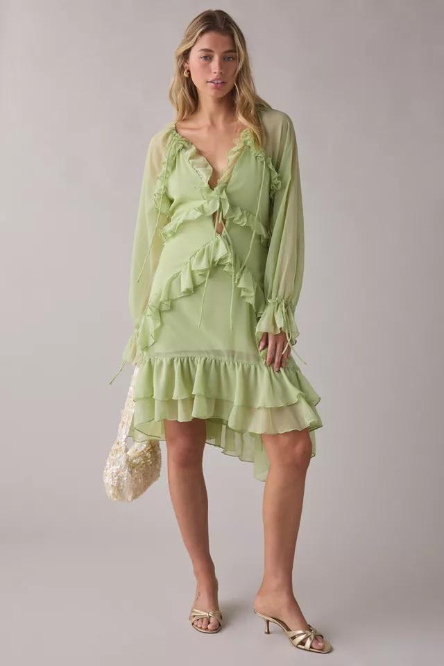 Muse Assembly Chloe Tiered Ruffle Long Sleeve Mini Dress by MUSE ASSEMBLY