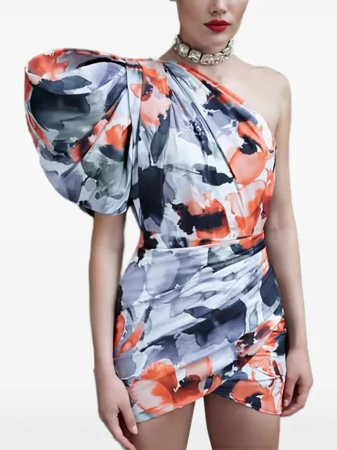 floral one-shoulder mini dress by MUSEUM OF FINE CLOTHING