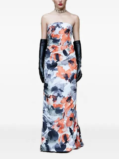 floral strapless dress by MUSEUM OF FINE CLOTHING