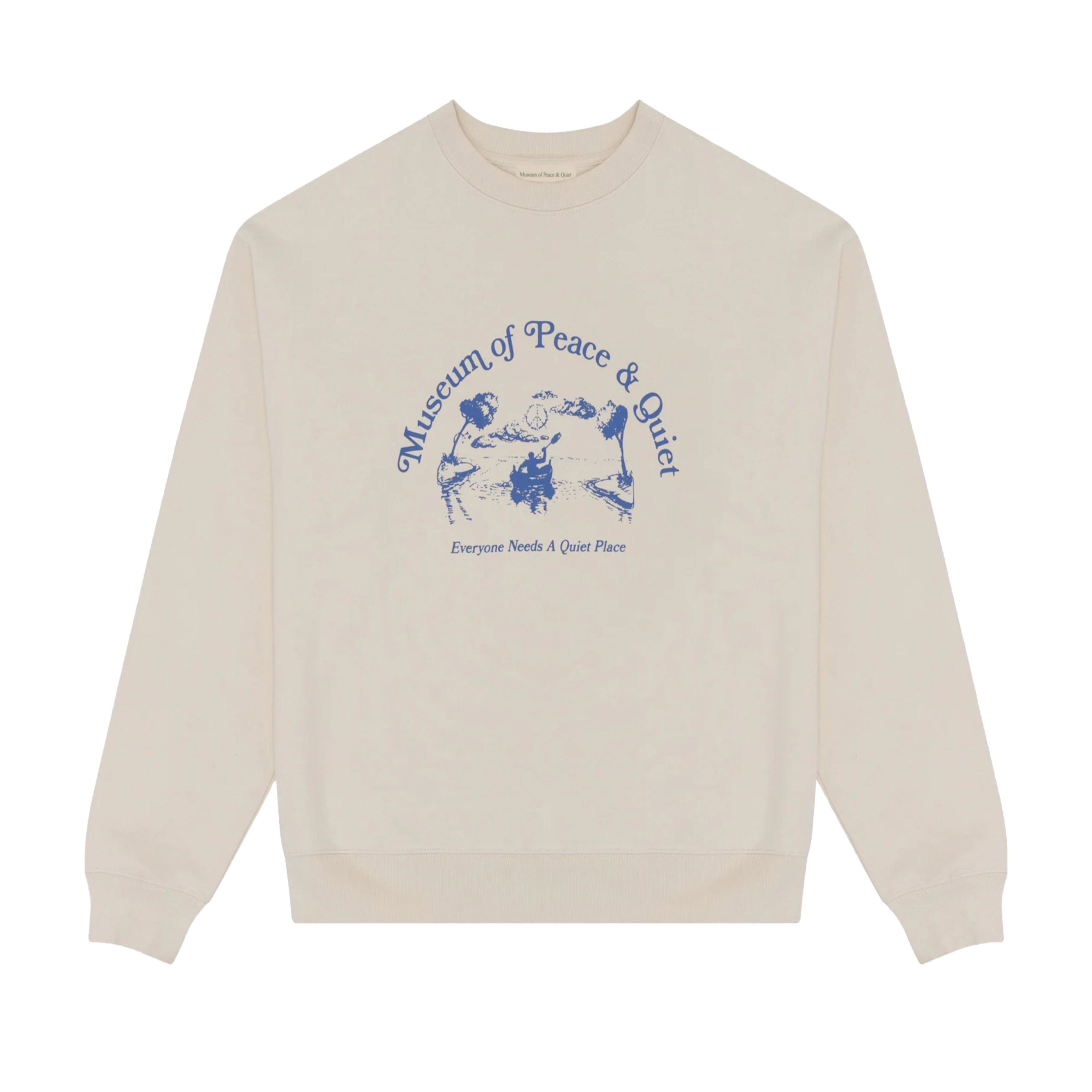 MUSEUM OF PEACE AND QUIET - Quiet Place Crewneck - (Bone) by MUSEUM OF PEACE&QUIET