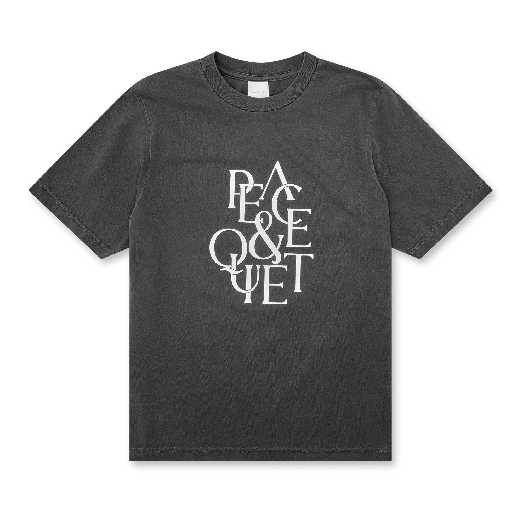 MUSEUM OF PEACE AND QUIET - Serif T-Shirt - (Black) by MUSEUM OF PEACE&QUIET